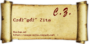 Czégé Zita névjegykártya