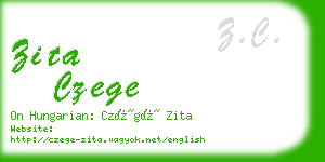 zita czege business card